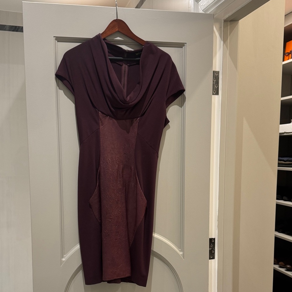 Catherine Malandrino Deep Purple leather Mini Dress